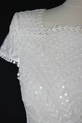 Šaty - Luxusné svadobné šaty z geometrickej krajky (bez peleríny) - 14819995_