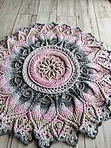 Úžitkový textil - Koberec ombré ;ružovo sivý' - 14821327_