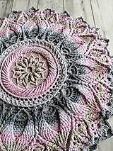 Úžitkový textil - Koberec ombré ;ružovo sivý' - 14821328_