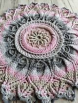 Úžitkový textil - Koberec ombré ;ružovo sivý' - 14821329_