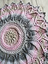 Úžitkový textil - Koberec ombré ;ružovo sivý' - 14821330_