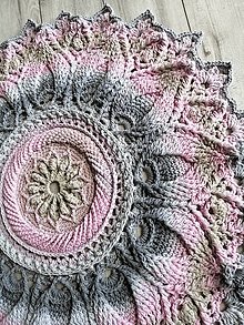 Úžitkový textil - Koberec ombré ;ružovo sivý' - 14821330_