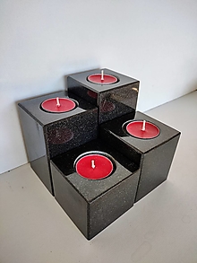 Svietidlá a sviečky - Black granit - 14819357_