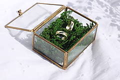 Prstene - Netradičný svadobný vankúšik na prstienky (menšia 8 cm X 6 cm X 4 cm) - 14823952_