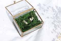 Prstene - Netradičný svadobný vankúšik na prstienky (menšia 8 cm X 6 cm X 4 cm) - 14823956_