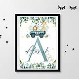 Obrazy - Veselý plagátik so zvieratkami do detskej izby - 14822546_
