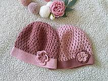 Detské čiapky - Bavlnená Pink - 14824933_