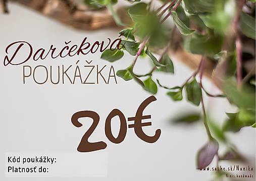 Darčekové poukážky - Darčeková poukážka - 14826927_