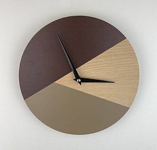 Hodiny - Drevené hodiny GALANT brown - 14827560_