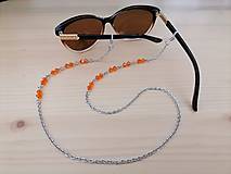 Iné šperky - Retiazka na okuliare - oranžová - chirurgická oceľ - 14830286_