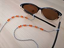 Iné šperky - Retiazka na okuliare - oranžová - chirurgická oceľ - 14830298_