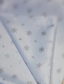 Úžitkový textil - Vianočný obrus s teflónovou úpravou (biela so striebornou) - 14830989_