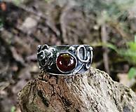 Prstene - Červený granát hessonit - 14828793_