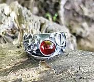 Prstene - Červený granát hessonit - 14828796_