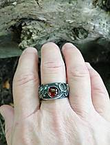 Prstene - Červený granát hessonit - 14828798_