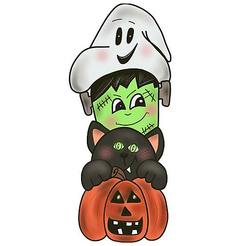 Príbory, varešky, pomôcky - Vykrajovačka - PUZZLE Halloween #1543 (PUZZLE Halloween, obrys) - 14829653_