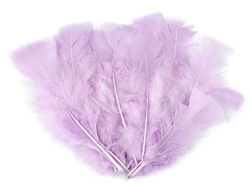 Suroviny - Morčacie perie 11-17 cm (fialová lila) - 14831362_