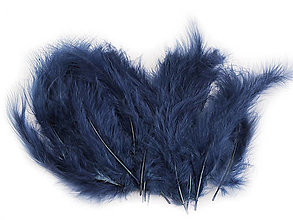 Suroviny - Pštrosie perie 9-16 cm 20 ks (modrá tmavá) - 14831257_