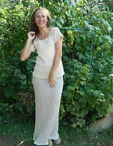 Sukne - Přírodní pletená sukně - 14831865_