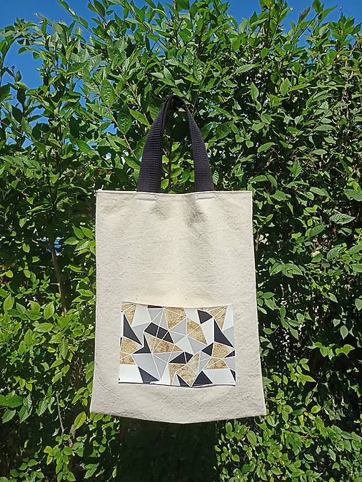 Nákupná taška (trojuholníky - koženka)