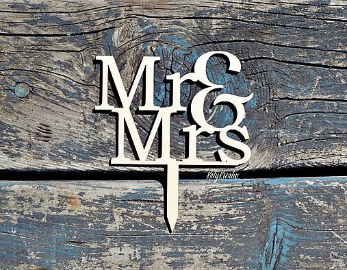 Dekorácie - Tortový svadobný zápich  - 14832308_