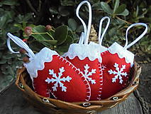 Dekorácie - Vianočné rukavičky (Červená) - 14832963_