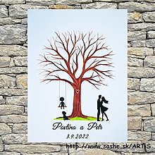 Obrazy - Svatební strom hostů č.1- 30x40 - 14834484_