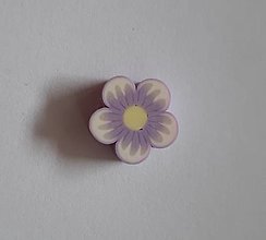 Korálky - Fimo kvety (Fialový kvet) - 14835716_