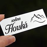 Tabuľky - Menovka - rodina Horská - 14834606_