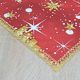 Úžitkový textil - OTÍLIA - MERRY CHRISTMAS - vianočný obrus červený - 14834034_