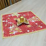 Úžitkový textil - OTÍLIA - MERRY CHRISTMAS - vianočný obrus červený - 14834035_