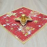 Úžitkový textil - OTÍLIA - MERRY CHRISTMAS - vianočný obrus červený - 14834036_