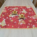 Úžitkový textil - OTÍLIA - MERRY CHRISTMAS - vianočný obrus červený - 14834037_