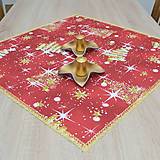 Úžitkový textil - OTÍLIA - MERRY CHRISTMAS - vianočný obrus červený - 14834038_
