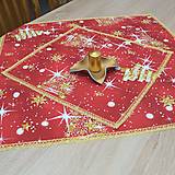 Úžitkový textil - OTÍLIA - MERRY CHRISTMAS - vianočný obrus červený - 14834039_