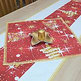 Úžitkový textil - OTÍLIA - MERRY CHRISTMAS - vianočný obrus červený - 14834041_