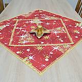 Úžitkový textil - OTÍLIA - MERRY CHRISTMAS - vianočný obrus červený - 14834043_