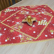 Úžitkový textil - OTÍLIA - MERRY CHRISTMAS - vianočný obrus červený - 14834039_