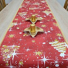 Úžitkový textil - OTÍLIA - MERRY CHRISTMAS - štóla červená - 14834716_