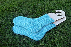 Ponožky, pančuchy, obuv - tyrkysové bavlnené ponožky č.38-39 - 14834008_