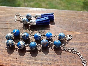Sady šperkov - sivo-modrá - 14837229_