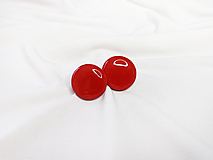 Náušnice - KRUH-ové napichovačky - chirurgická oceľ (20 mm) (Červená) - 14838065_