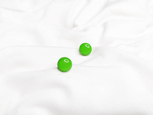 KRUH-ové napichovačky - chirurgická oceľ (9 mm) (Svetlo zelená)