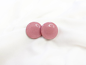 Náušnice - KRUH-ové napichovačky - chirurgická oceľ (20 mm) (Svetlo ružová) - 14839017_