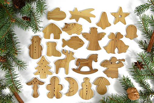 Dekorácie - Vianočné ozdoby - rozšírená sada 21 ks - 14837590_