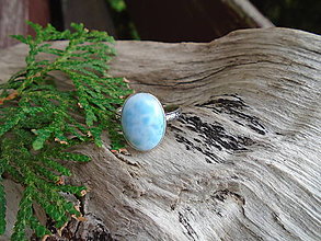 Prstene - Strieborny prsteň Ag 925 Larimar - 14838392_