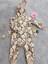 Detské oblečenie - softshell overal pivonie khaki - 14841855_
