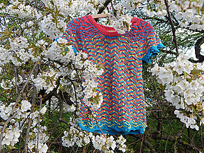 Topy, tričká, tielka - Pestrofarebný pletený top - 14841084_