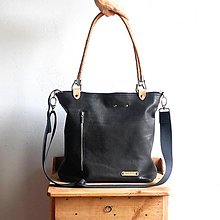 Veľké tašky - Kožená kabelka Klasik Daily *Black* - 14839814_