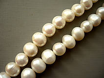 Říční perly bílé - kulaté, 10 mm, 1 ks